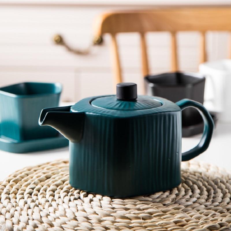 Modern Farmhouse Ceramic Teapot Set