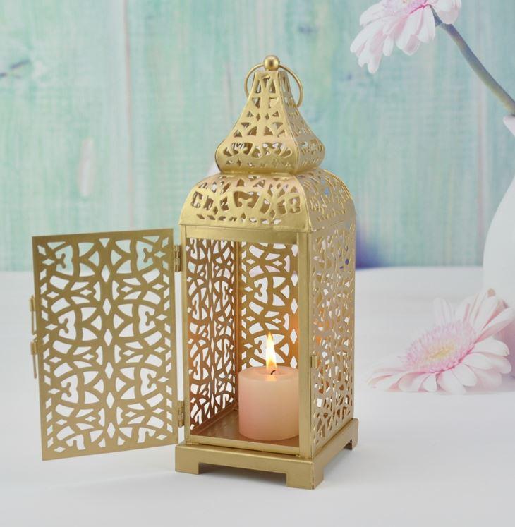 Moroccan Carved Metal Candle Holders