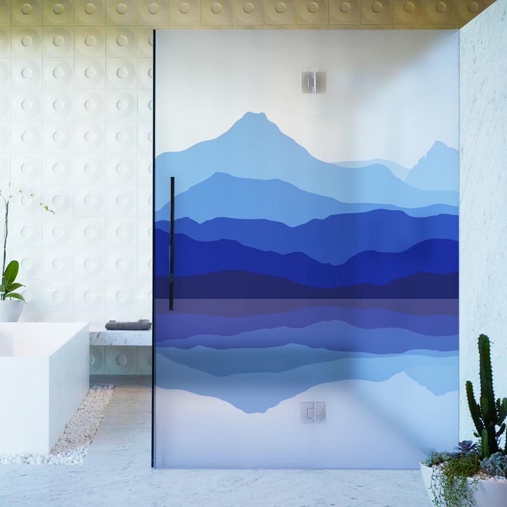 Mountain Sea Designer Glass Decals - Western Nest, LLC