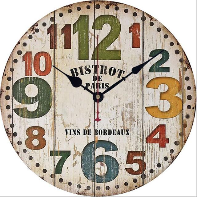 Oldtown Rustic Wooden Wall Clock Collection