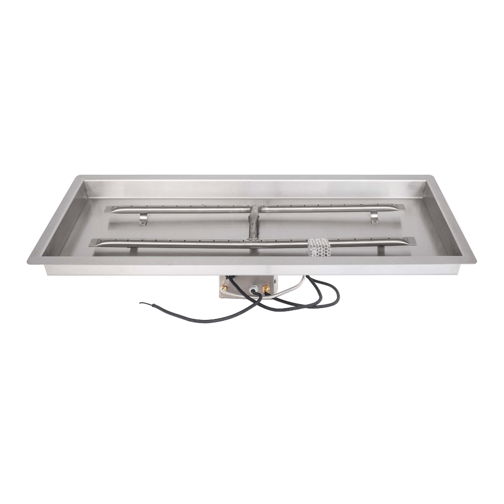 Pan & Burner Kit 12V Electronic / 24x12-inch The Outdoor Plus Rectangular Drop In Pan With Stainless Steel 'H' Burner