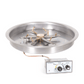Pan & Burner Kit Flame Sense with Spark / 13-inch The Outdoor Plus Round Drop-in Pan With Stainless Steel Triple 'S' Bullet Burner