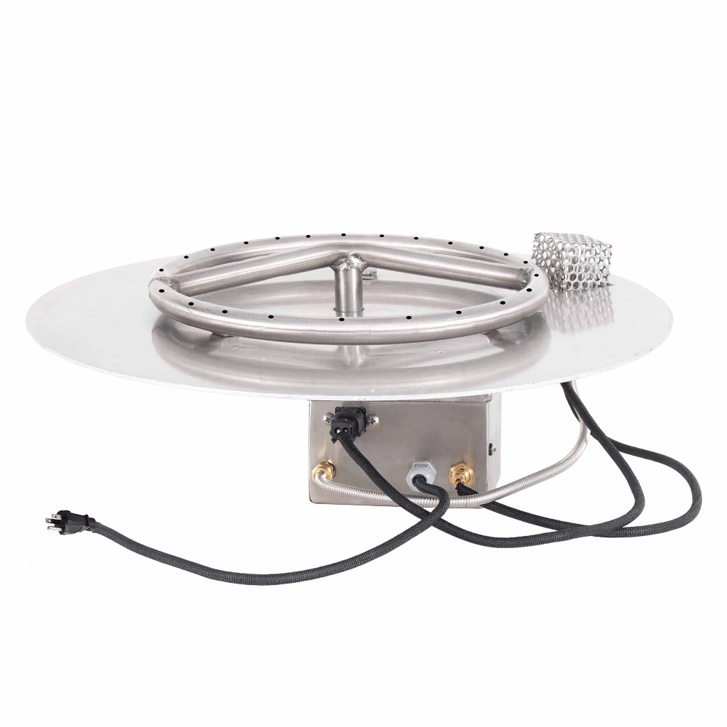 Pan & Burner Kit The Outdoor Plus Round Flat Pan With Stainless Steel Round Burner