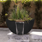 Planter and Water Bowl The Outdoor Plus Luna GFRC Concrete Round Planter and Water Bowl