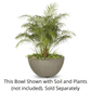 Planter Bowl 30-Inch / Ash The Outdoor Plus Luna GFRC Concrete Round Planter Bowl
