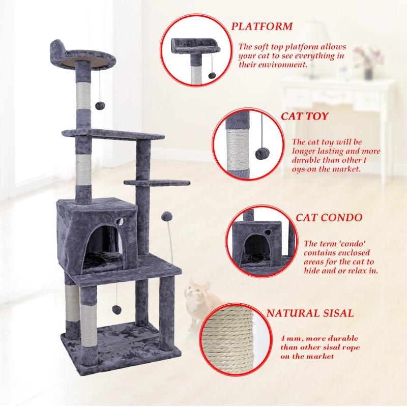 Climbing Cat Tree with Scratching Posts & Cat Nest