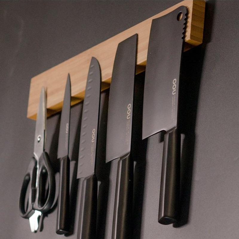 Butler Wall Mounted Wooden Magnetic Knife Rack