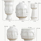 Modern Multi Face White Flower Pots - Western Nest, LLC