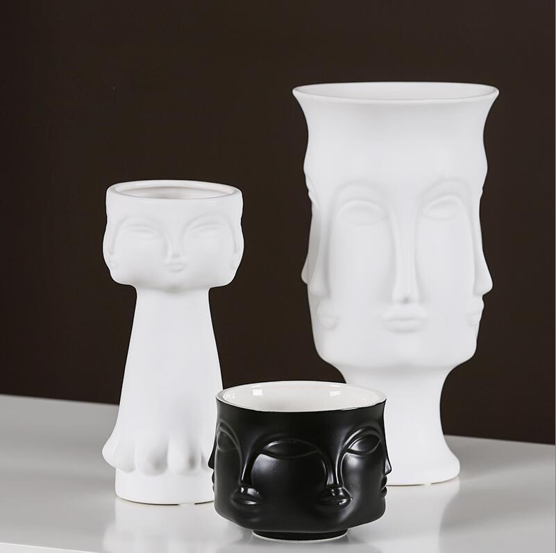 Nordic Art Face Vases