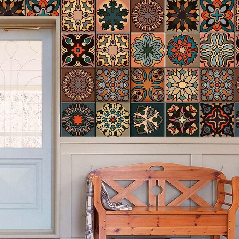 Bold Moroccan Mosaic Tile Decal Strips - Western Nest, LLC