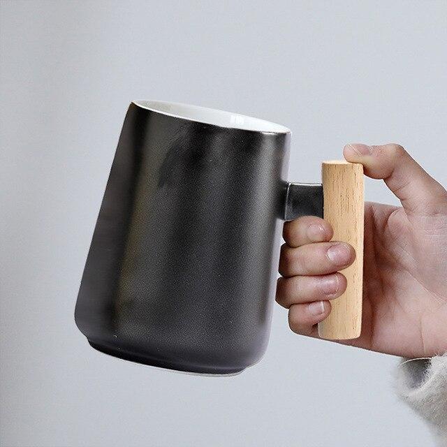 Mandara Coffee Mug with Wooden Handle