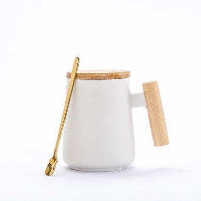 Mandara Coffee Mug with Wooden Handle