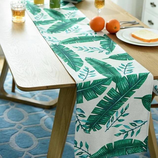 Tropical Leaf Table Runner
