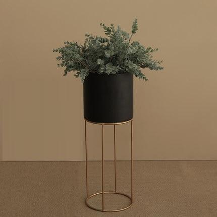 Nordic Modern Metal Floor Stand Flower Pots - Western Nest, LLC