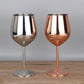 Silver And Rose Gold Red Wine Glasses