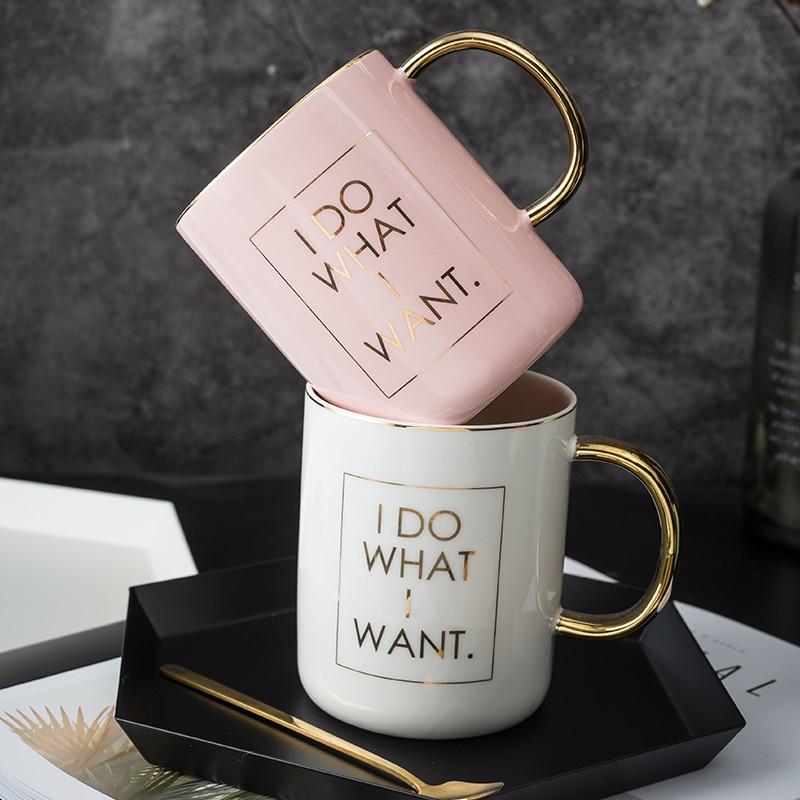 I Do What I Want Coffee Mug with Spoon and Lid