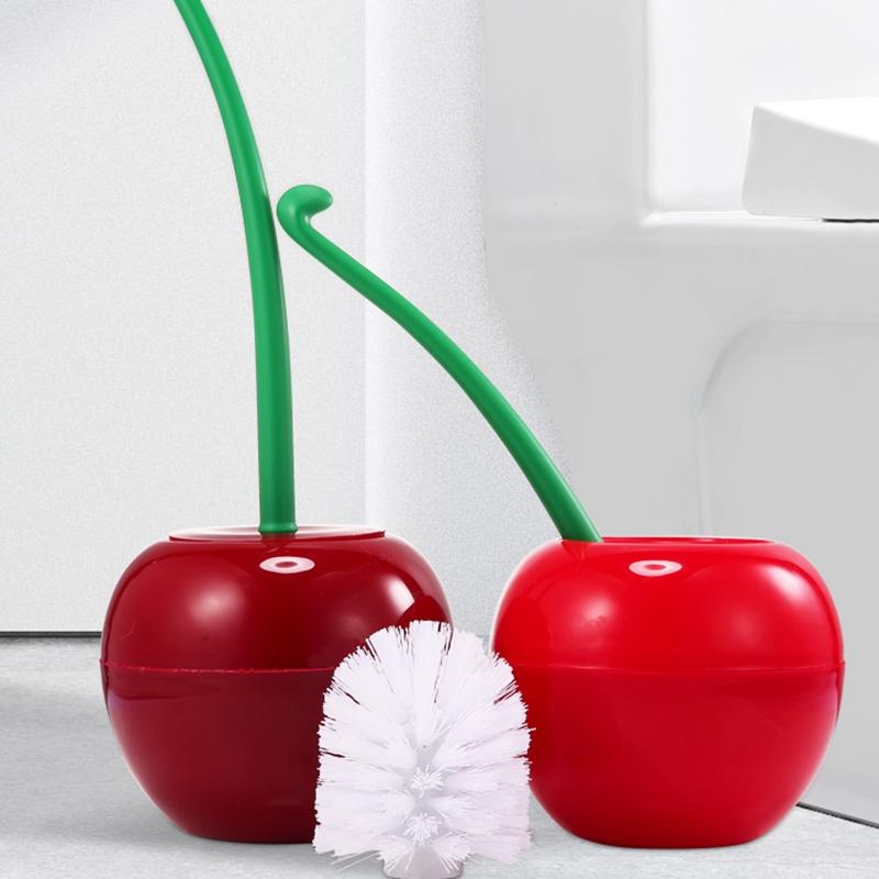 Cherry Toilet Brush and Holder Set