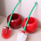 Cherry Toilet Brush and Holder Set