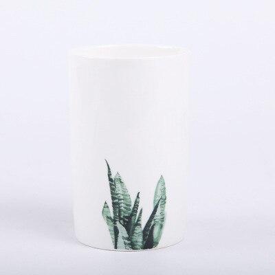 Modern Green Plant Bathroom Cups - Western Nest, LLC