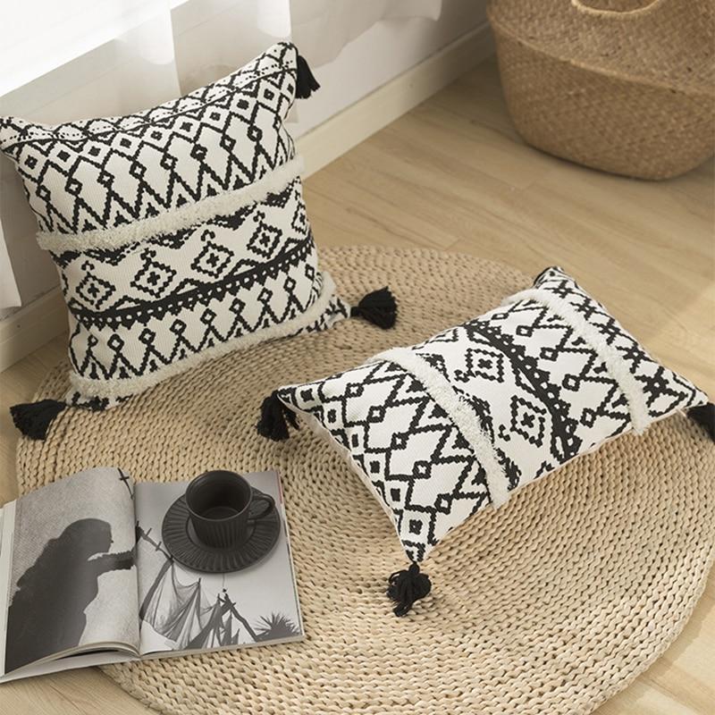 Matador Black and White Geometric Pillow Cover