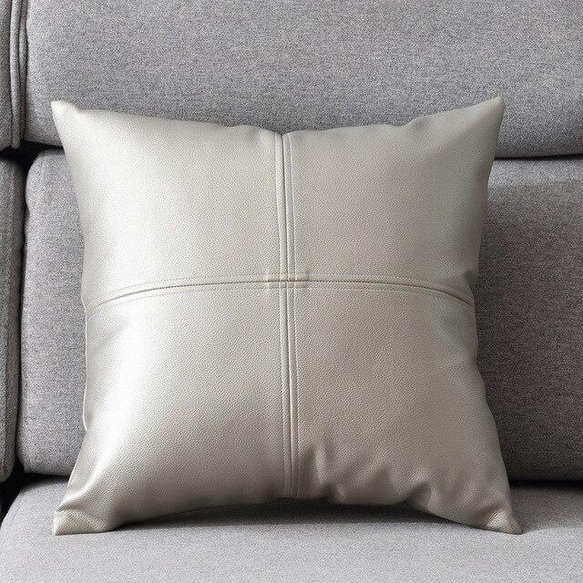 Dexter Faux Leather Pillow Cover