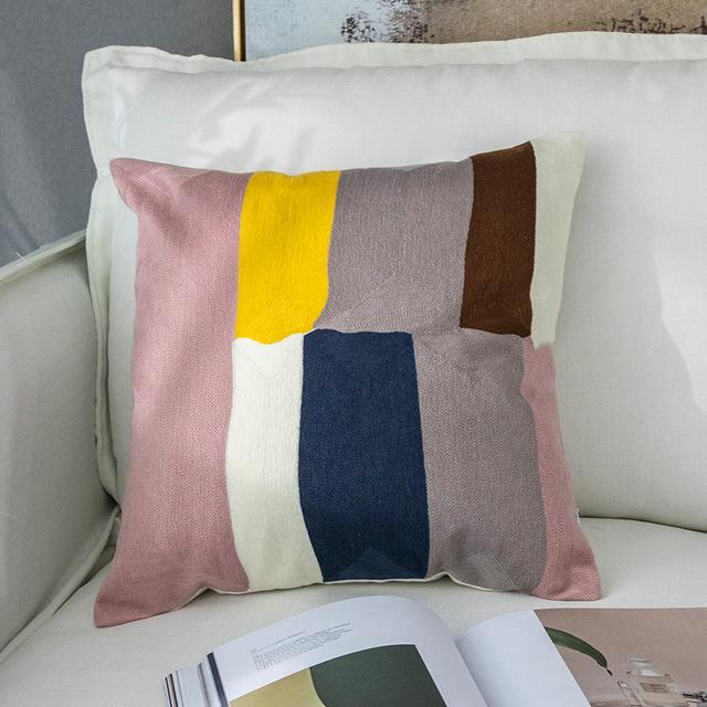 Floating Block Abstract Pillow Cover