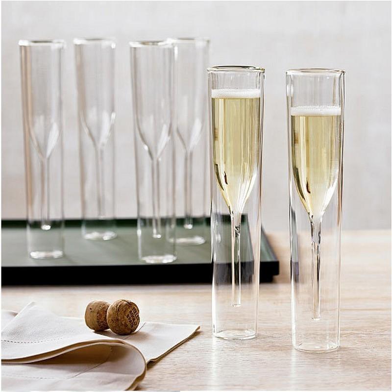 Le Bubbly Champagne Double Wall Flutes