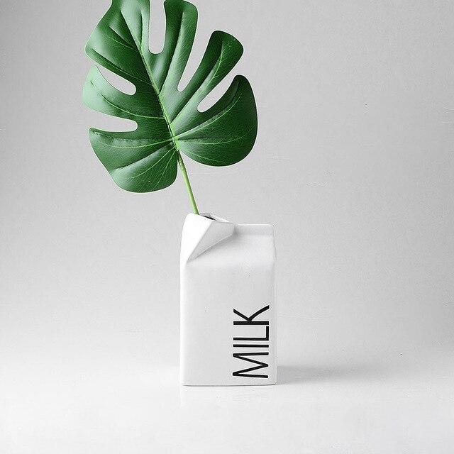 Cream Milk Vases