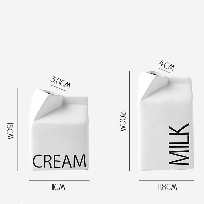 Cream Milk Vases