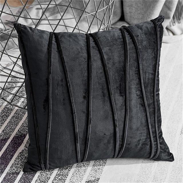 Bisou Velvet Striped Pillow Cover