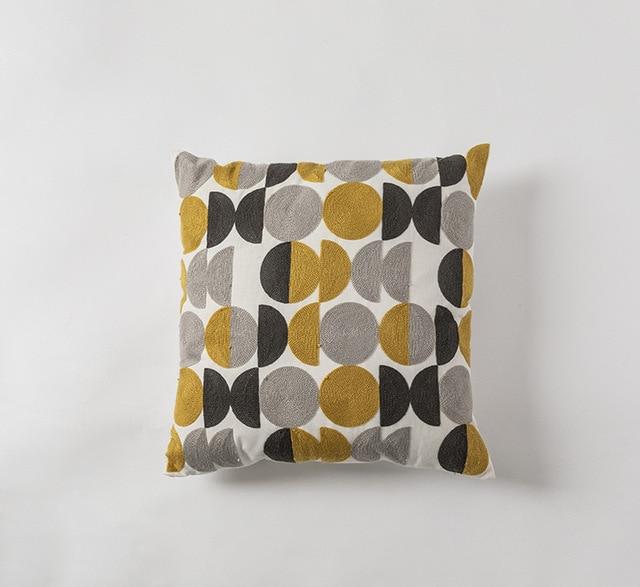 Geometry in Yellow Pillow Covers