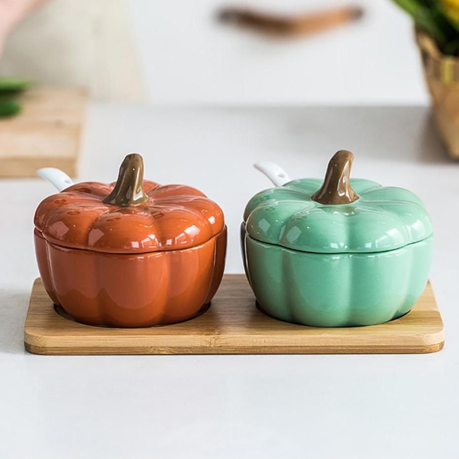 Pumpkin Ceramics Spice Jar