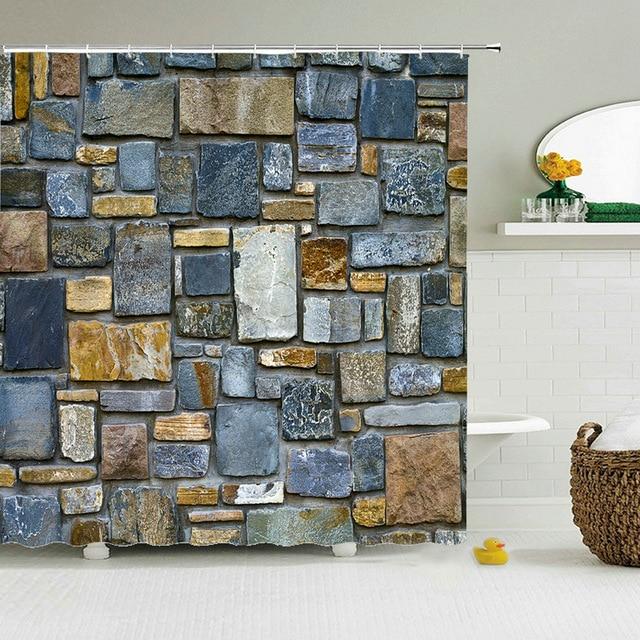 Olaf Old Stone Wall Shower Curtains