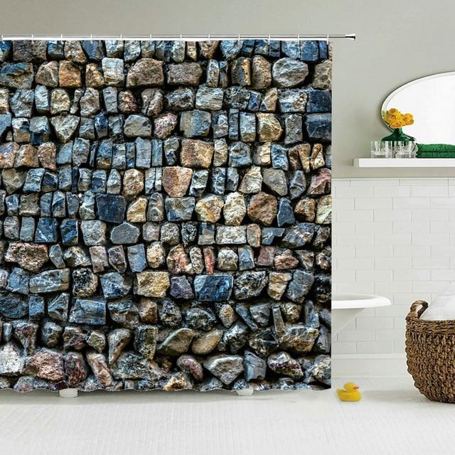 Olaf Old Stone Wall Shower Curtains