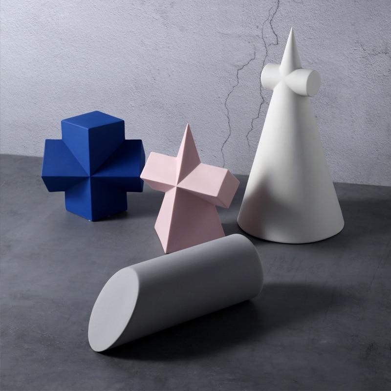 Geometric Abstract Ceramic Accents