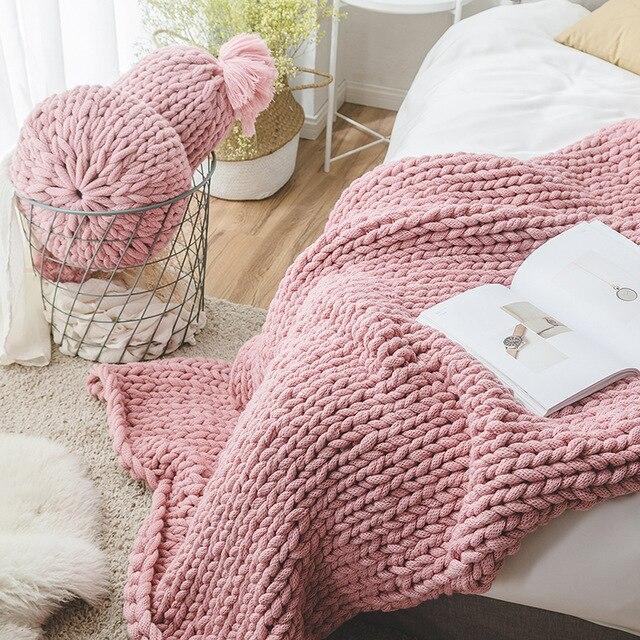 Yana Chunky Hand Knitted Blanket