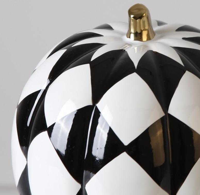 Black & White Pumpkin Ornaments