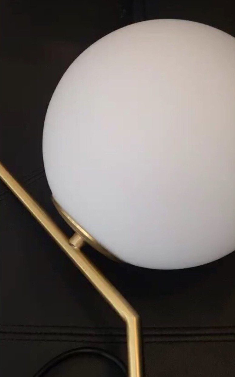 Suspension Sphere Glass & Brass Pendant Light