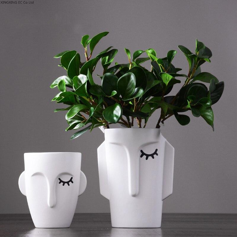 Abstract Face Vases - Western Nest, LLC