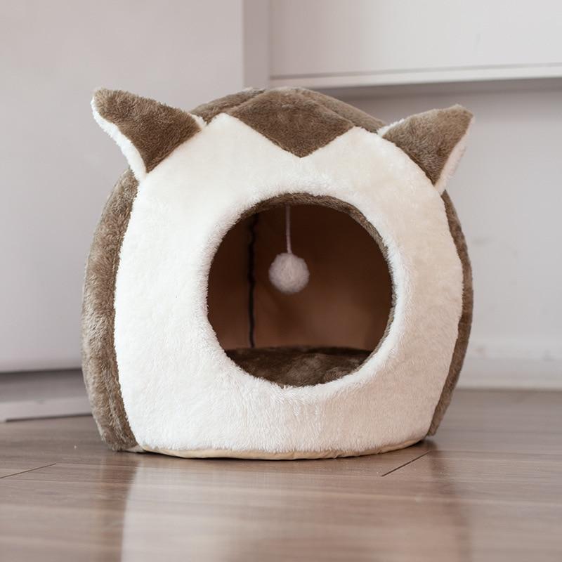 Forest Friends Cozy Cat Caves with Removable Cushion