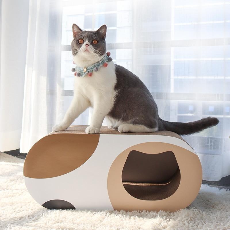 Cat Condo with Cat Tunnel & Corrugated Cat Scratcher - Western Nest, LLC