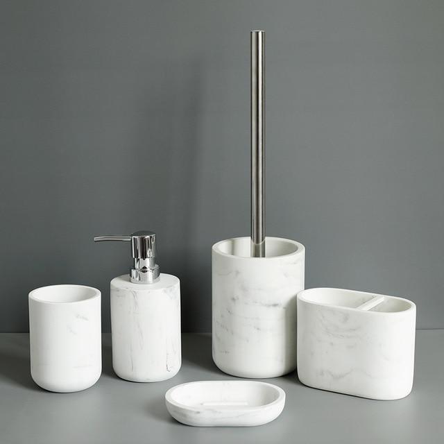 Nordic Marble Bathroom Set