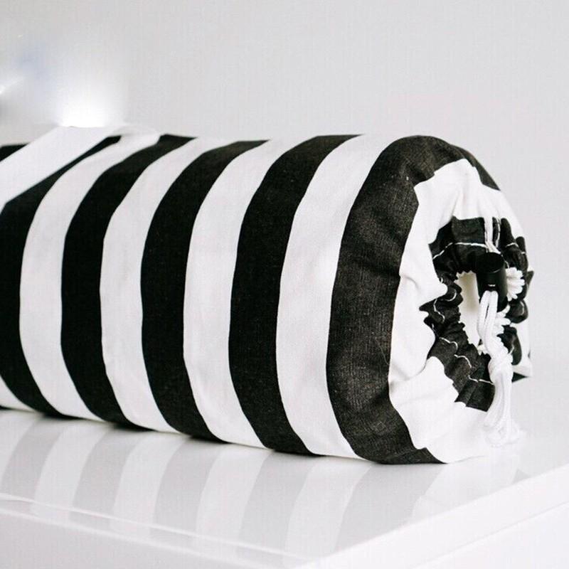 Black and White Striped Dog Teepee with Dog Bed - Western Nest, LLC