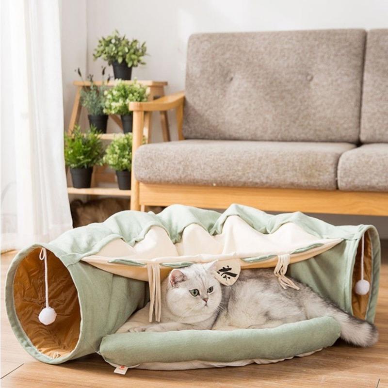 Sushi Bar Cat Tunnel with Removable Cat Bed - Western Nest, LLC