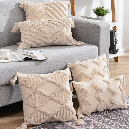 Boho Cushion Covers With Tassels