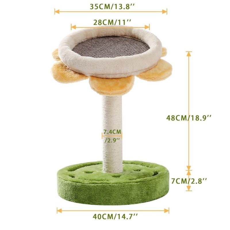 Adjustable Flower Cat Tower with Cat Scratching Post - Western Nest, LLC