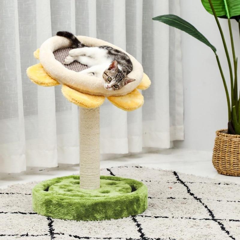 Adjustable Flower Cat Tower with Cat Scratching Post - Western Nest, LLC