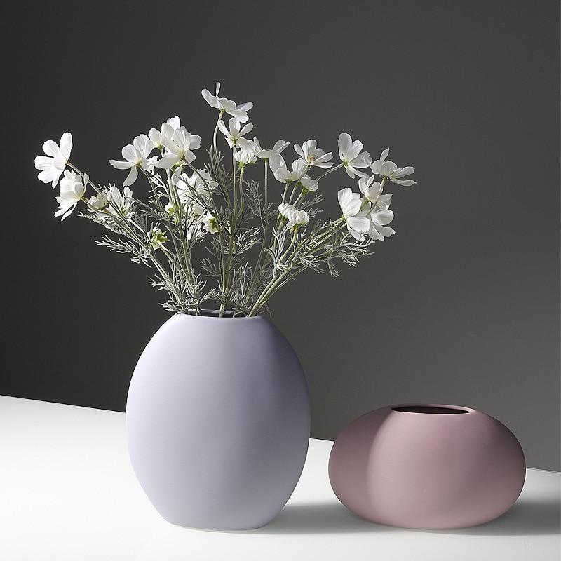 Nordic Flat Round Vases
