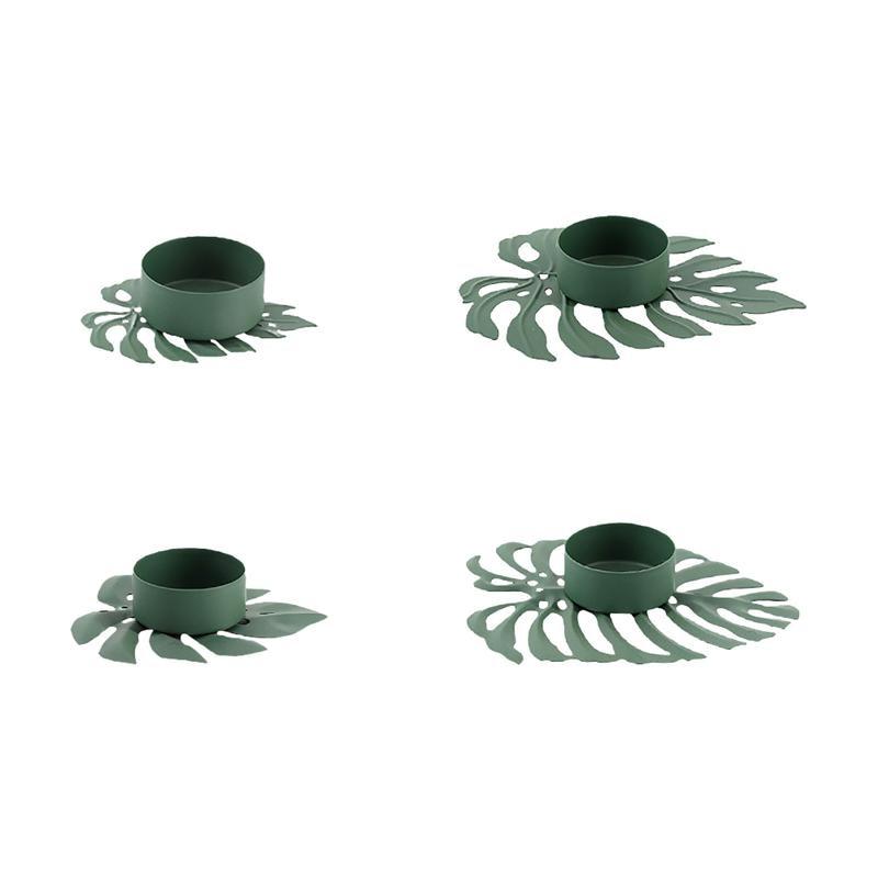 Wrought Iron Leaf Tealight Candle Holders