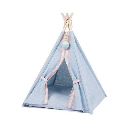 Dreamy Skies Large Pet Teepee with Plush Cat Bed Cushion